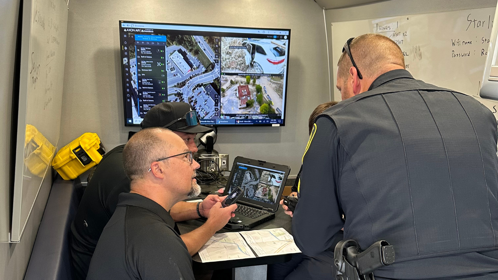 ESF #13 continues to provide force protection for Urban Search and Rescue teams as they use drones to look for victims across the southeastern part of the U.S. following Hurricane Helene.  