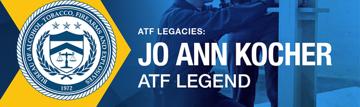 ATF legacy banner with Kocher's name on it