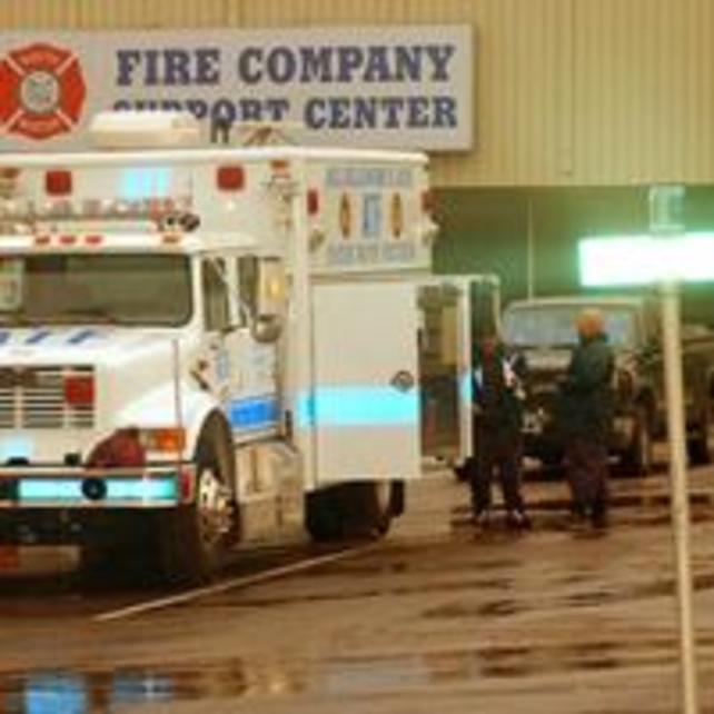 ATF NRT truck in front of a fire station